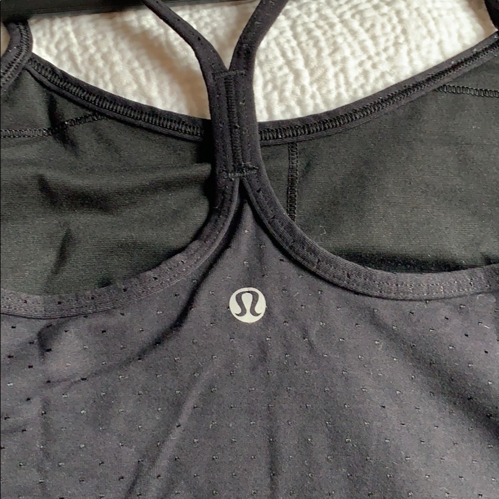 Lululemon Power Y Black Dots Size 4